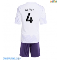 Camisa de time de futebol Manchester United Matthijs de Ligt #4 Replicas 2º Equipamento Infantil 2025-26 Manga Curta (+ Calças curtas)